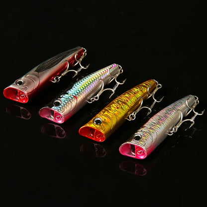 Topwater Popper Fishing Lure 8.5–30g | Floating Hard Bait for Bass, Pike, Perch