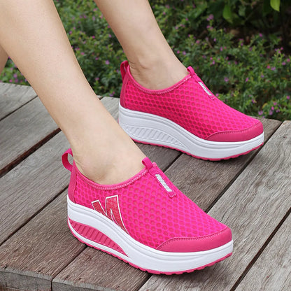 Women Shoes Mesh Flat Shoes Sneakers Platform Shoes Women Loafers Breathable Air