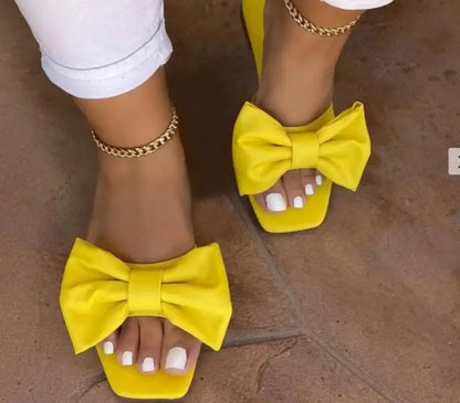 outdoor flat leather bow non-slip beach