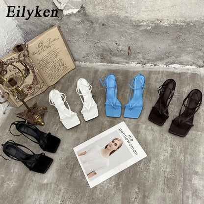 Women Sandals Summer Square Shoes