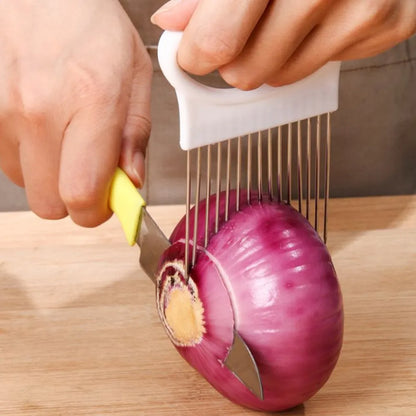 Stainless steel onion needle fork vegetable fruit slicer tomato cutter cutting kitchen accessories tool