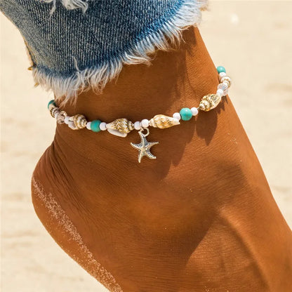 Starfish Anklet Leg for Women Beach