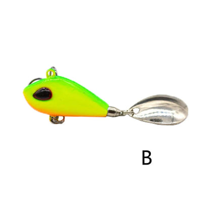 New Metal Mini With Spoon Fishing Lure Pin Crankbait Vibration Spinner Sinking Bait