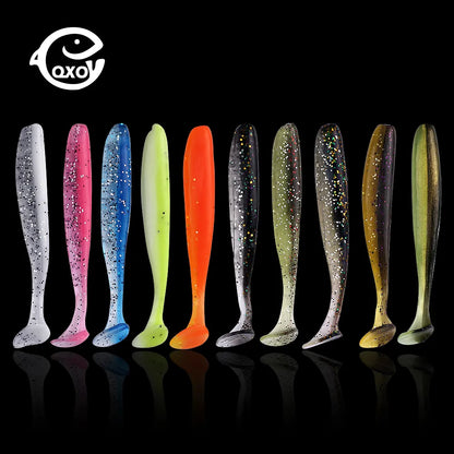 CXW fishing soft worm lure with silicone bait box sea fishing spoon lure 7cm 10cm wobbler set