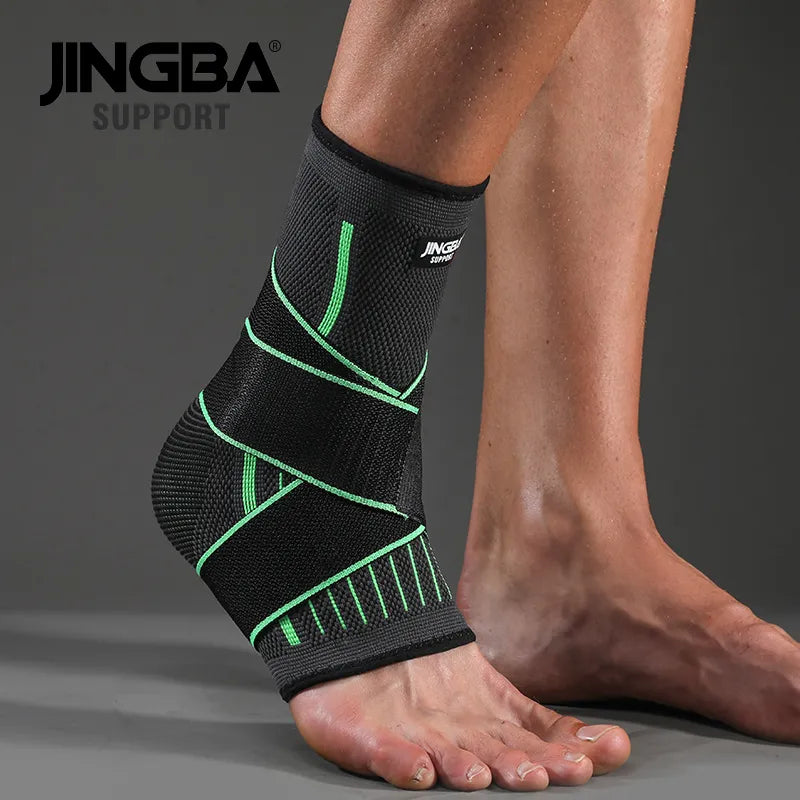 Jingba support 1pcs protective football ankle support basketball ankle brace compression nylon strap men & women / boy & girl above 13