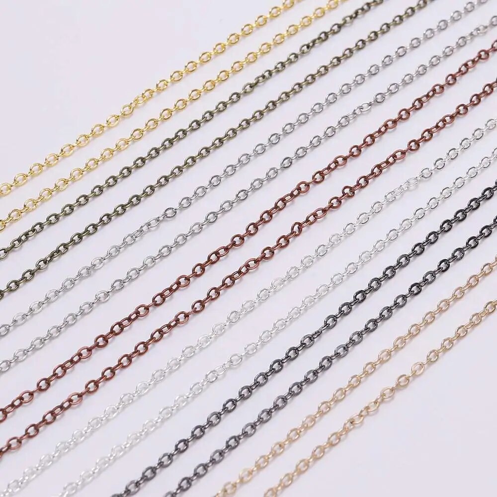 5m / lot gold / bronze plated necklace chain for jewelry making handmade supplies