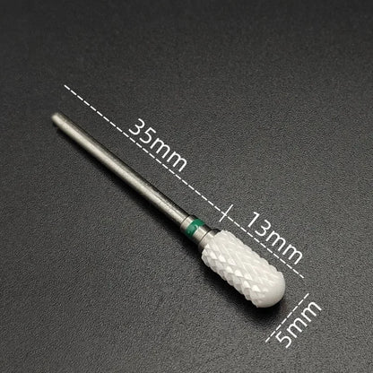 Ceramic Carbide Nail Drill Bit for Manicure & Pedicure – Electric Rotary Burr Cutter