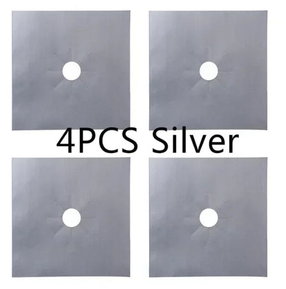 Gas Stove Burner Covers – 1/4PCS Reusable Stovetop Protectors