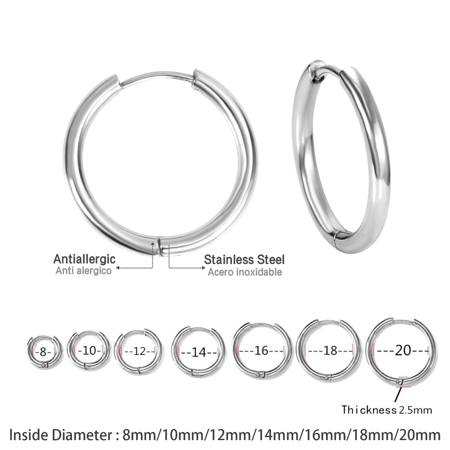 Small Piece Hoop Earrings Women Round Circle Pendents for Women, Men, Children, Teenagers and Adults.