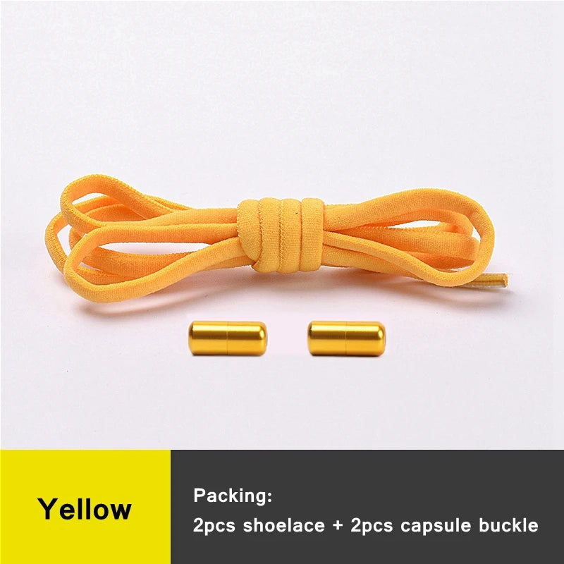 Shoe Laces Round Color Metal Lock