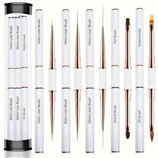 5Pcs Dual-Ended Nail Art Brush Pen Set