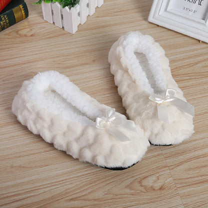 Home Slippers Women Cotton Fur Warm Mouse Ears