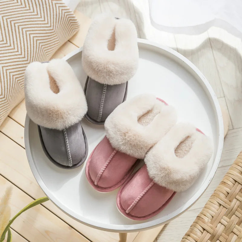 Women's Winter Warm Home Fur Slippers - Himalaya Store