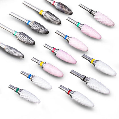 Ceramic Carbide Nail Drill Bit for Manicure & Pedicure – Electric Rotary Burr Cutter