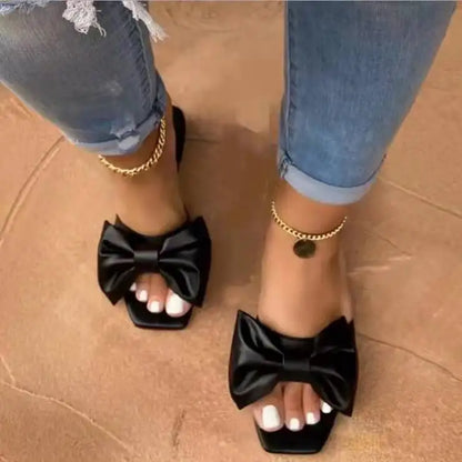 outdoor flat leather bow non-slip beach