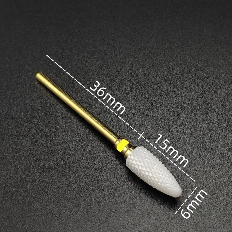 Ceramic Carbide Nail Drill Bit for Manicure & Pedicure – Electric Rotary Burr Cutter