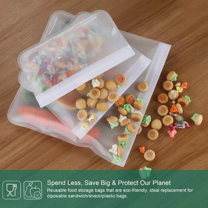 10pcs Silicone Food Storage Containers Leakproof Reusable