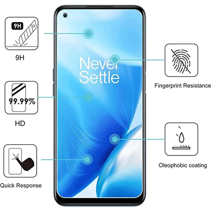 3-Pack OnePlus Screen Protector – Tempered Glass for 8T 9 9R 9RT 10T Ace Pro Nord CE 2 Lite 2T N10 N20 SE N100 N200