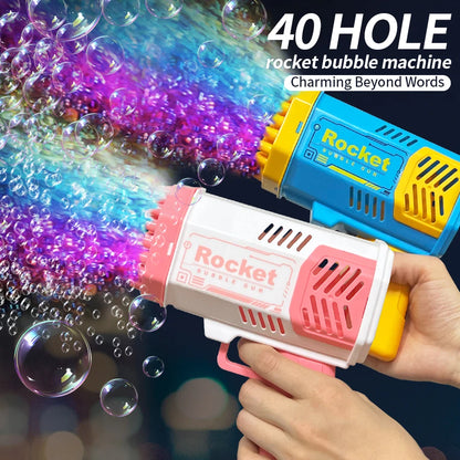 40 Hole Automatic Bubble Machine for Outdoors – No Battery, No Bubble Water