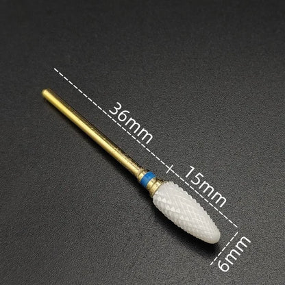 Ceramic Carbide Nail Drill Bit for Manicure & Pedicure – Electric Rotary Burr Cutter