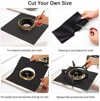 Gas Stove Burner Covers – 1/4PCS Reusable Stovetop Protectors