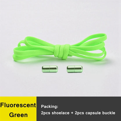 Shoe Laces Round Color Metal Lock