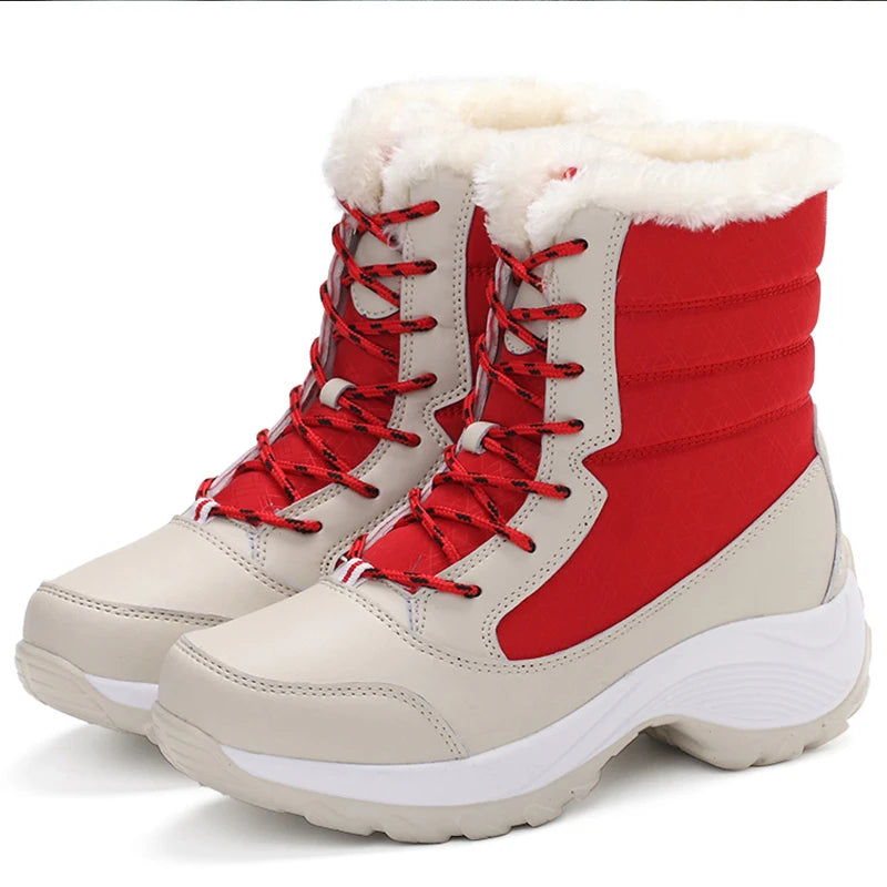 Women's Winter Boots Warm Fur With Heels