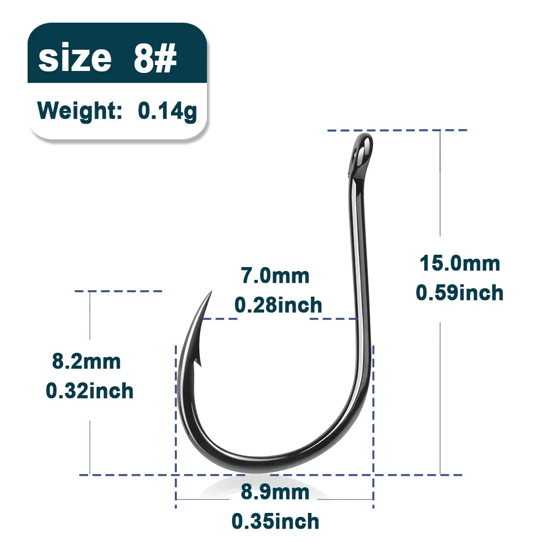 9KM Saltwater Carp Fishing Hooks – 50-200pcs, Strong Circle Hooks with Barbed Needle Point