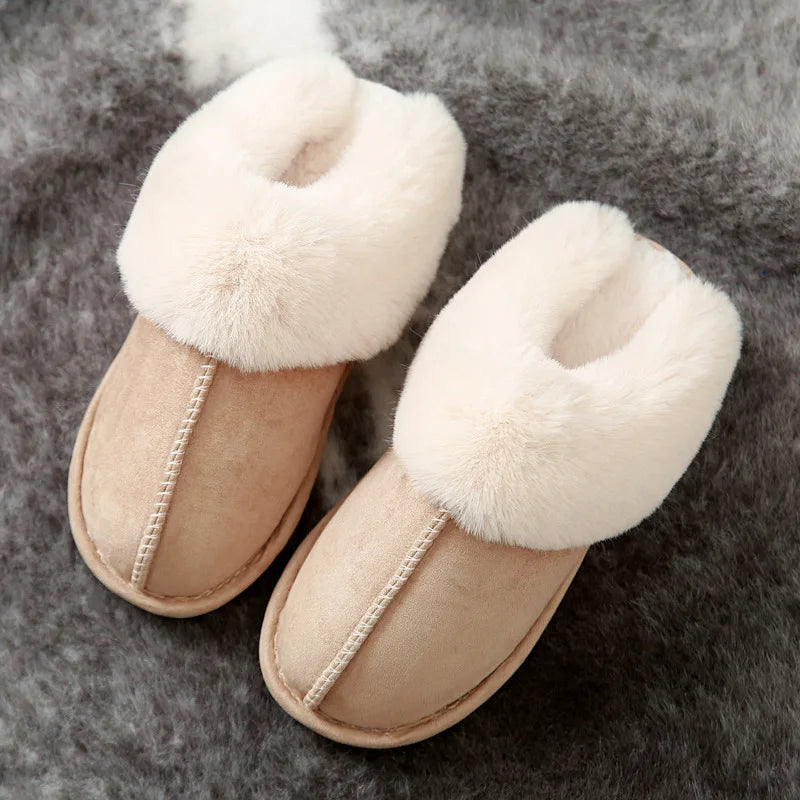 Womens Winter Warm Home Fur Slippers