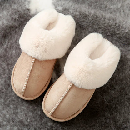Womens Winter Warm Home Fur Slippers
