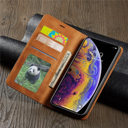 Thin Suede Leather Wallet Case for iPhone 11 12 13 14 15 Pro Max Mini XR XS 8 7 6s 6 Plus SE 2020 5S Flip Cover Strong Magnet