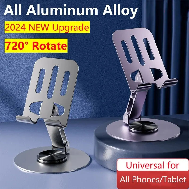 720° Rotatable Aluminum Portable Adjustable Tablet & Phone Stand Holder