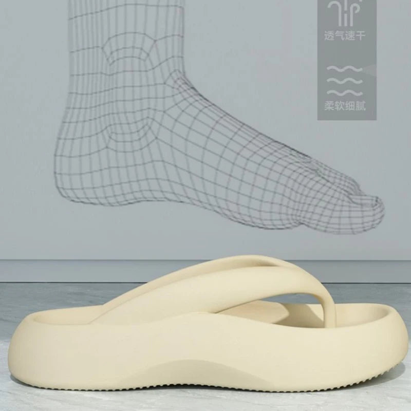 Thick Slippers Increased Height Beach Women's Slippers