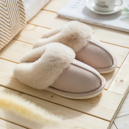 Womens Winter Warm Home Fur Slippers