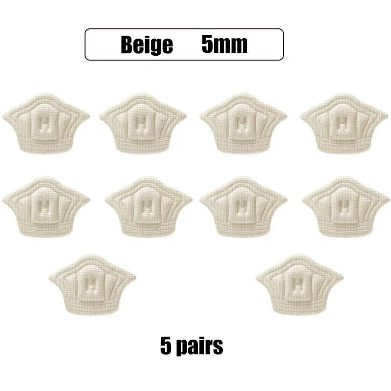 5 Pairs Heel Cushion Pads – Anti-Wear Shoe Insoles & Heel Protectors for Sports Shoes
