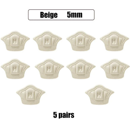 5 Pairs Heel Cushion Pads – Anti-Wear Shoe Insoles & Heel Protectors for Sports Shoes