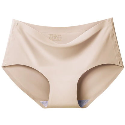 3-Pack XXL Seamless Women's Mid-Waist Breathable Underwear – Ice Silk Panties