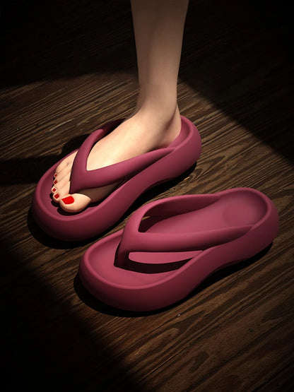 Thick Slippers Increased Height Beach Women's Slippers
