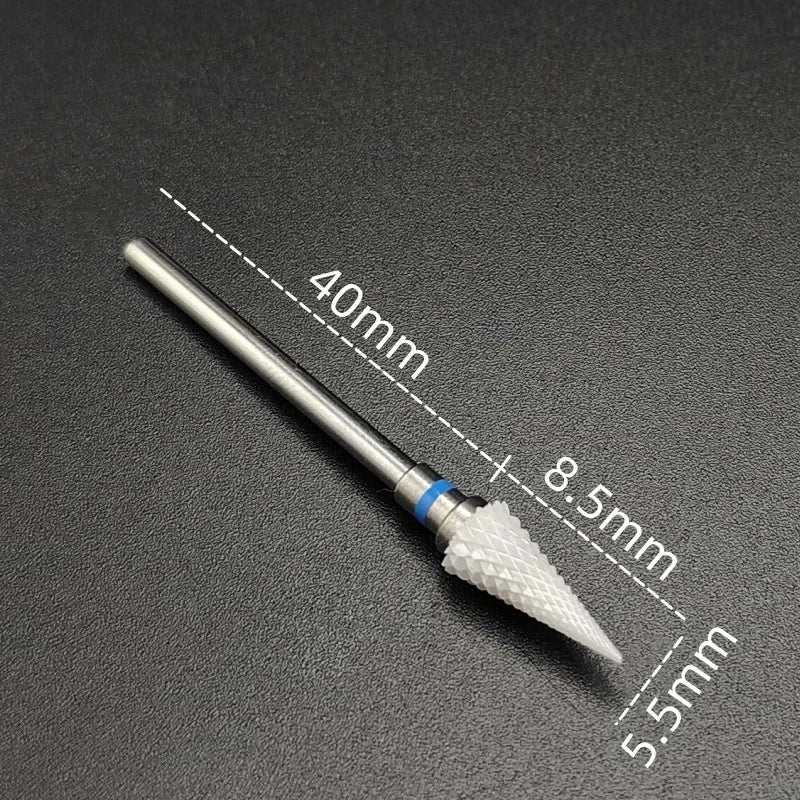Ceramic Carbide Nail Drill Bit for Manicure & Pedicure – Electric Rotary Burr Cutter