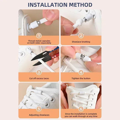 Shoelaces Semicircle for Kids and Adult Sneakers Quick Put