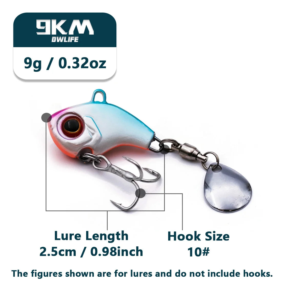 VIB Crankbait Spinner Spoons – 9–16g Sinking Fishing Lures for Bass & Jigs