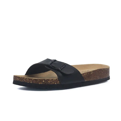korean style couple cork sandals women beach sandals ladies summer soft microfiber leather