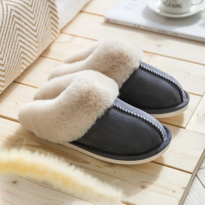 Womens Winter Warm Home Fur Slippers