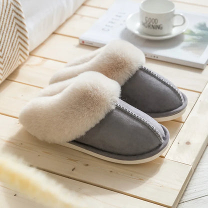 Womens Winter Warm Home Fur Slippers