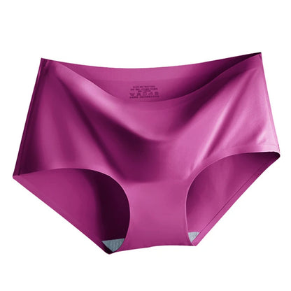 3-Pack XXL Seamless Women's Mid-Waist Breathable Underwear – Ice Silk Panties