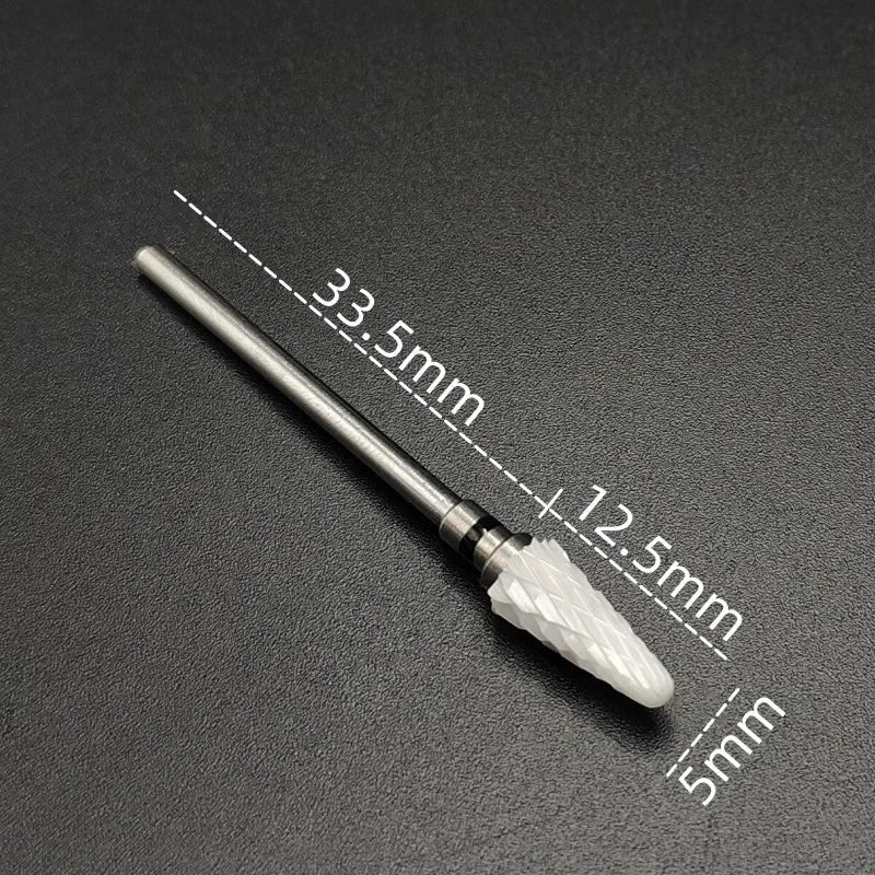 Ceramic Carbide Nail Drill Bit for Manicure & Pedicure – Electric Rotary Burr Cutter