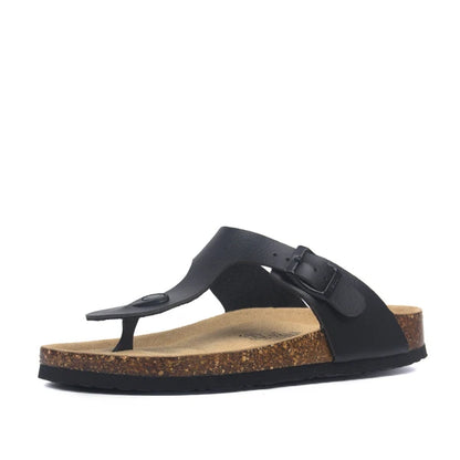 korean style couple cork sandals women beach sandals ladies summer soft microfiber leather