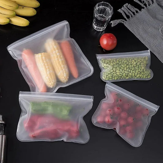 10pcs Silicone Food Storage Containers Leakproof Reusable