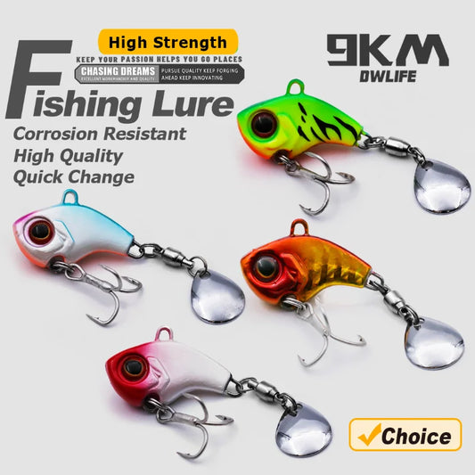 VIB Crankbait Spinner Spoons – 9–16g Sinking Fishing Lures for Bass & Jigs