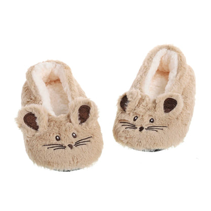 Home Slippers Women Cotton Fur Warm Mouse Ears